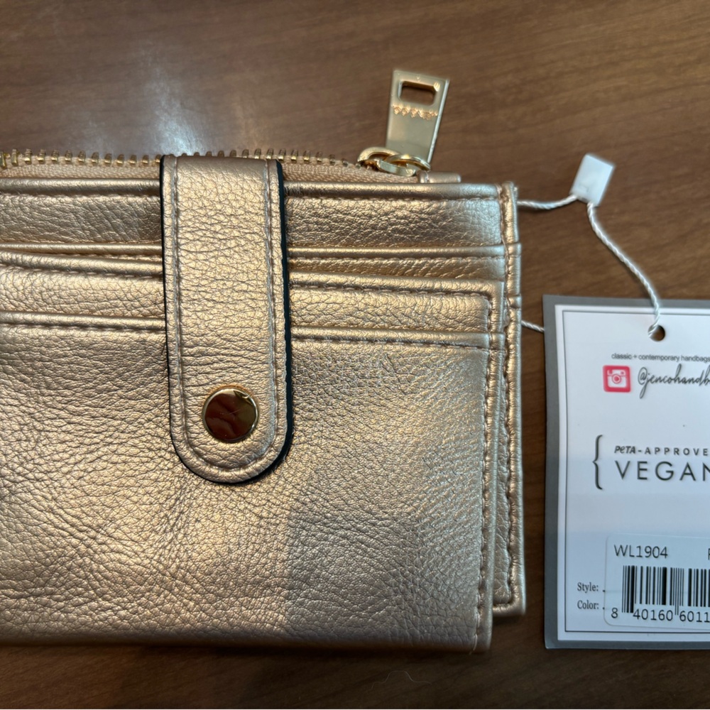 NWT Jen & Co Rose Gold Card Holder Wallet